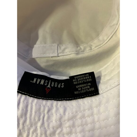 Sportsman Westhampton Beach Bucket Hat White Blue Cotton Unisex OSFM - Picture 7 of 8